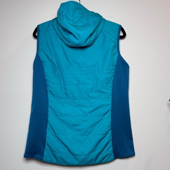 Salomon Women's Size XL Blue Drifter Mid Reversible Full Zip Hooded Vest Pockets - Picture 2 of 8